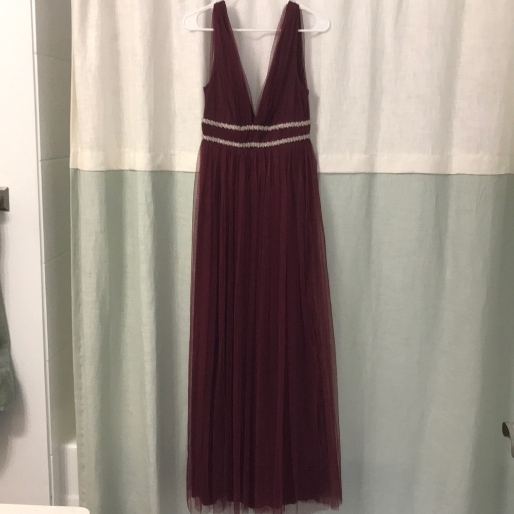 Lulus Maroon Floor Length Dress